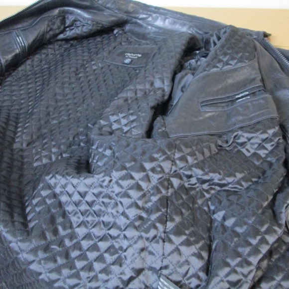 Vintage Claiborne Aviation Grunge Mens Motorcycle Parka Bomber Flight Jacket M - Picture 8 of 12